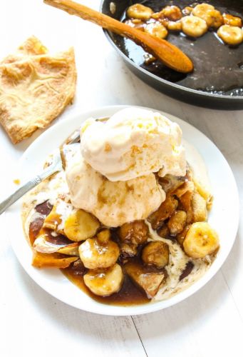 Homemade Bananas Foster Crepes