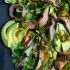 California steak salad with chimichurri dressing