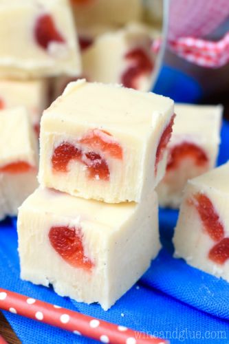 Cherry vanilla bean fudge