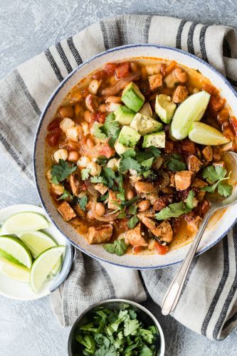 Slow Cooker Vegetarian Chorizo Posole