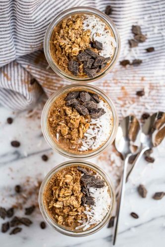 Chocolate Coconut Cold Brew Overnight Oats
