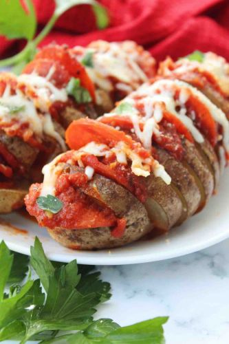 Pizza Hasselback Potatoes