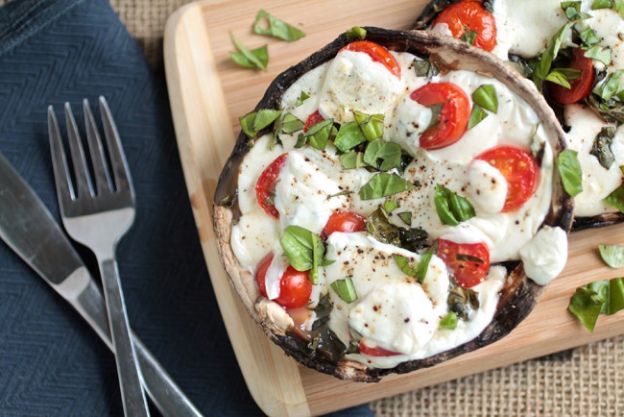 Portobello mushroom pizzas