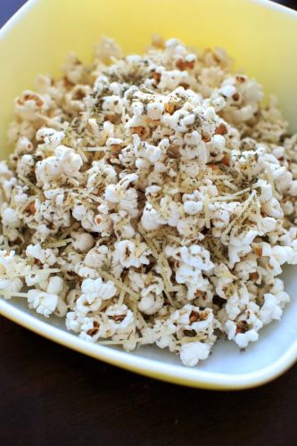 Movie night pizza popcorn