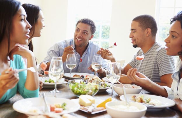 Serve dinner buffet style