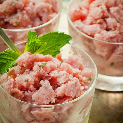 Strawberry Watermelon Mint Granita