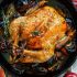 Cast Iron Roast chicken With Apple, Onion, and Sage