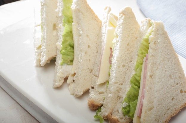 Cheese and salad tea sandwiches
