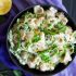 creamy cashew lemon pasta with spring vegetables