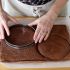 Cut out 4 circles, each 6 inches in diameter (2 per baking tray)