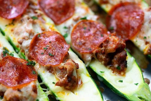 Pizza Stuffed Zucchini