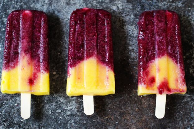 Cherry Pineapple Popsicles