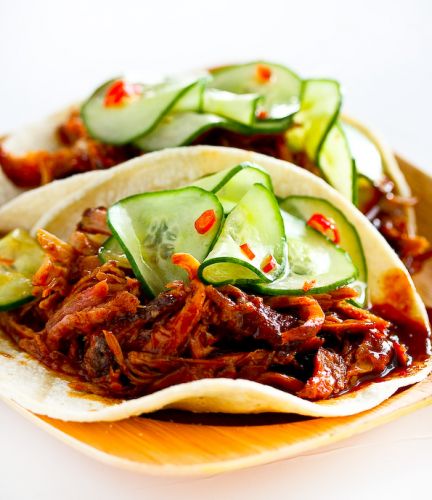 KOREAN STYLE TACOS WITH KOGI BBQ SAUCE