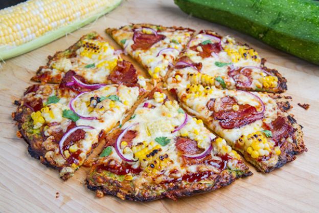 Zucchini crust pizza