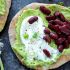 Toasted Avocado and Bean Pitas