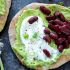 Toasted Avocado and Bean Pitas