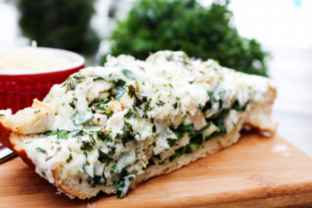 Stuffed Chicken Alfredo Bread