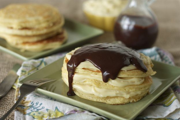 Boston creme pie pancakes