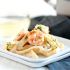 Creamy white wine shrimp alfredo