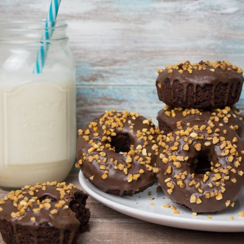 Vegan Chocolate Hazelnut Donuts