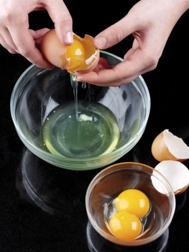 Fish out egg shells efficiently