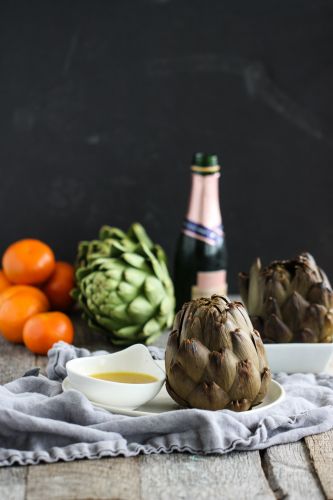 garlic roasted artichokes
