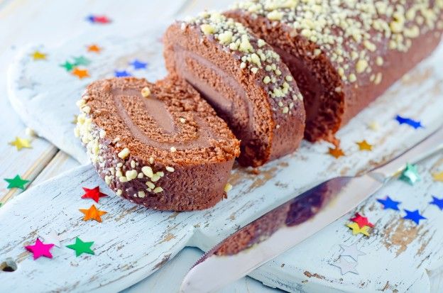 Chocolate roll cake
