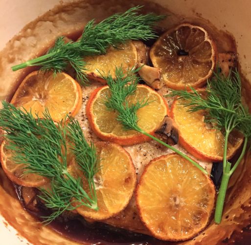 Clementine and Vodka Glazed Salmon