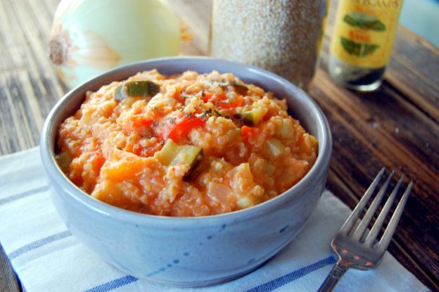 Tomato & vegetable quinoa risotto