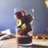 Iced mocha with coffee cubes