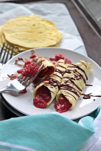 30 second Paleo microwave crepes
