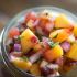 Peach Salsa with Raw Veggie Crackers