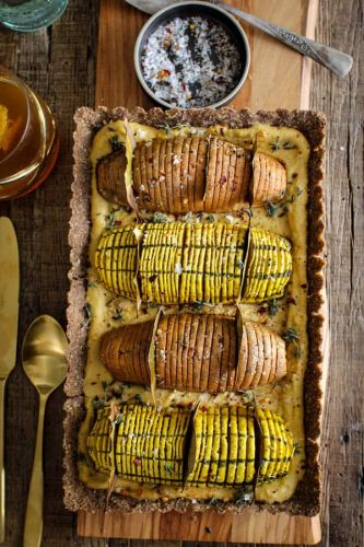 Vegan Hasselback Tart