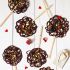 Chocolate lace lollipops with dried fruit & nuts
