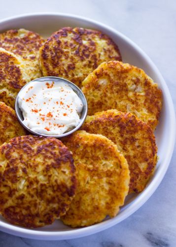 Cauliflower cheddar fritters