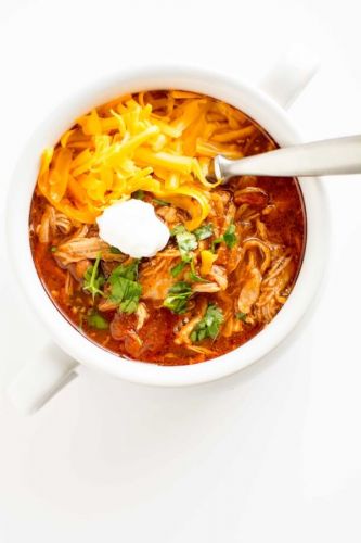 Slow cooker pulled pork chili