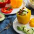 Tri-Legume Salad Stuffed Peppers