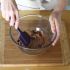 Smooth out the melted chocolate