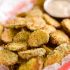 Air fryer Parmesan Dill Fried Pickle Chips