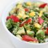 Strawberry and Mango Chopped Spinach Quinoa Salad with Sesame-Lime Vinaigrette