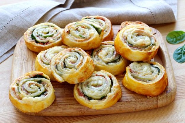 Puff pastry pinwheels