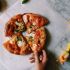 Burrata Squash Blossom Beer Crust Pizza