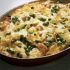 Tagliatelle with bacon and peas