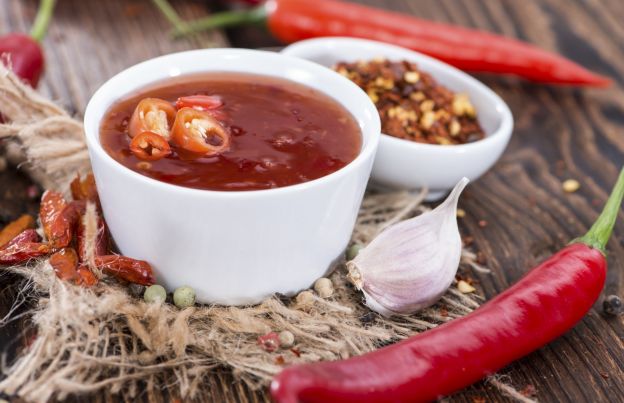 Roasted tomato salsa with red chilies