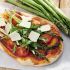 Asparagus and arugula pizza
