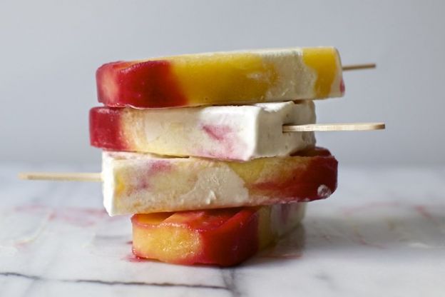 Peach Melba Popsicle