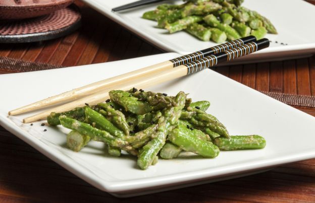 Sesame and Miso asparagus