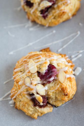 Cherry almond scones