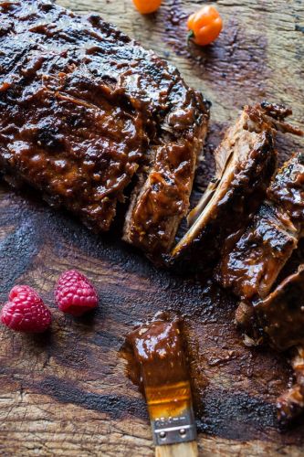 Crockpot Grilled Fiery Habanero Apricot BBQ Ribs