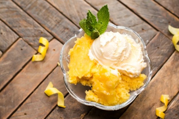 Slow Cooker Lemon Spoon Cake